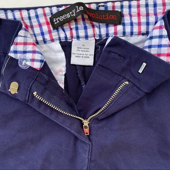 Freestyle Revolution Chino Sailor Plaid Shorts Sz 11 - Picture 6 of 13